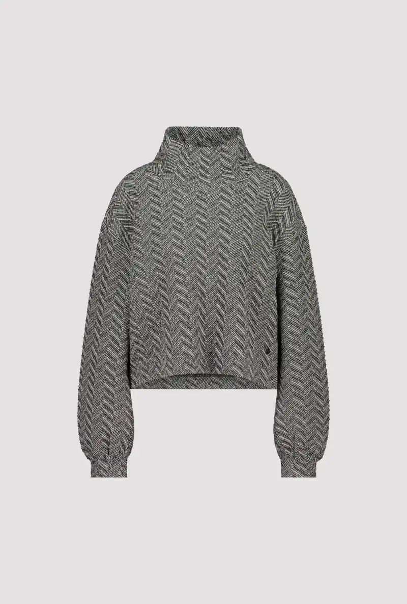 Monari Sweatshirt mit Fischgrat-Muster Bis zu 60% Rabatt