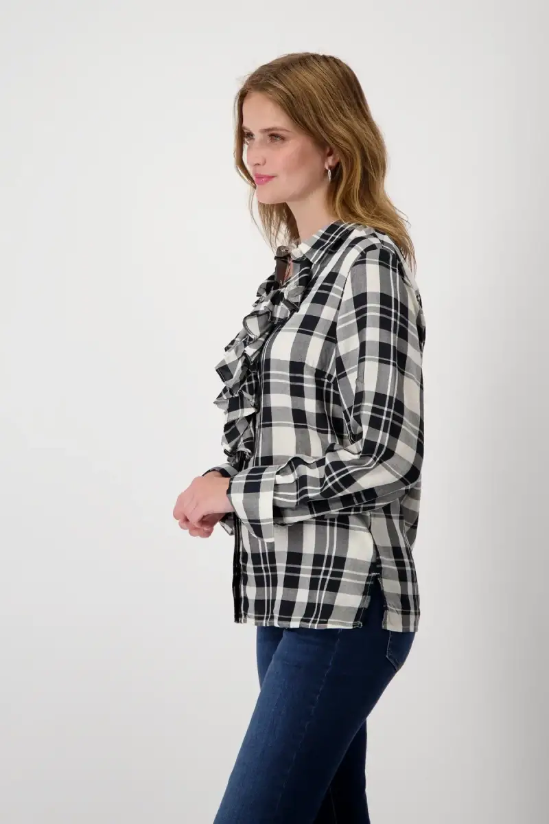 Monari Bluse mit Karomuster Discount Store für neue Produkte