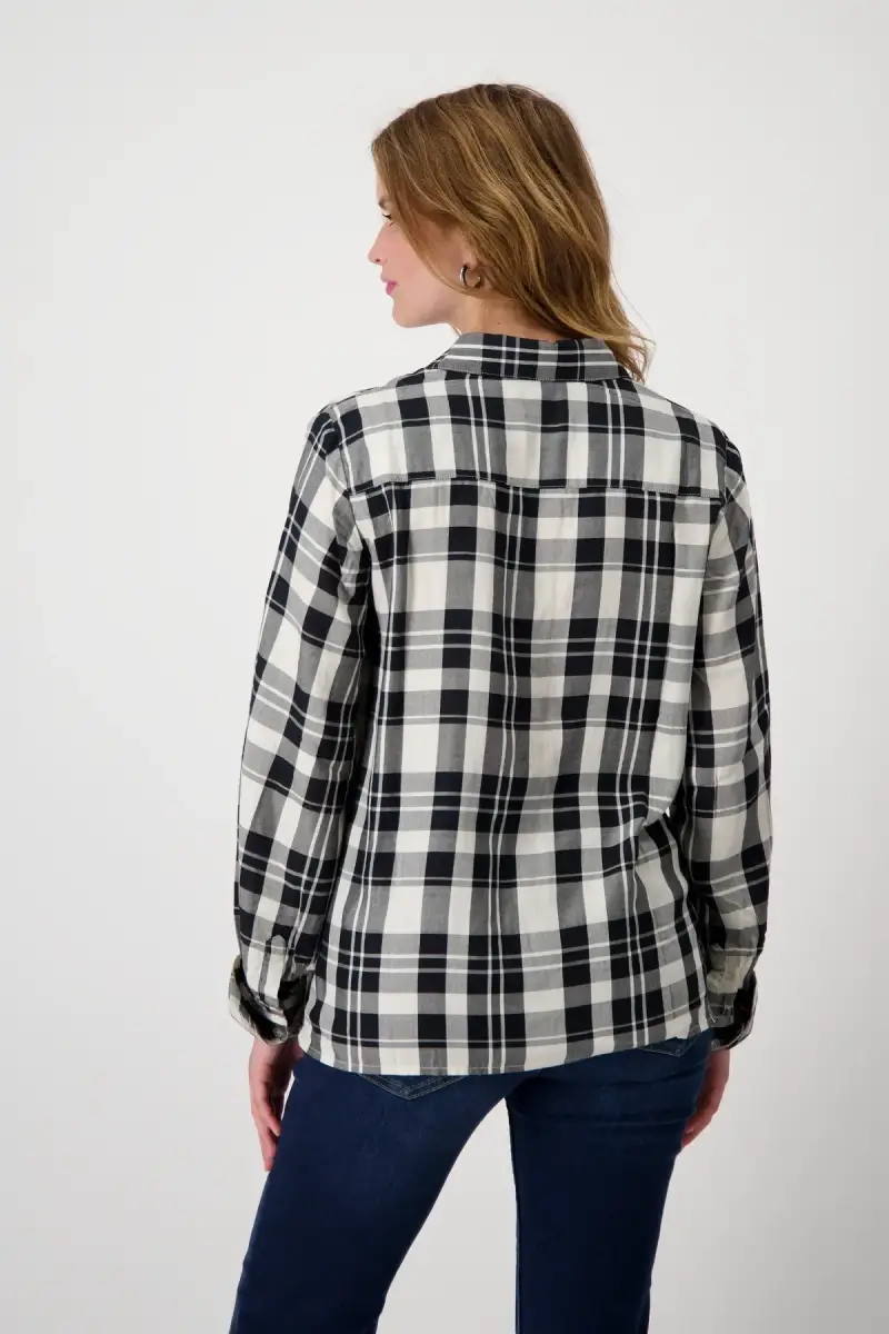 Monari Bluse mit Karomuster Discount Store für neue Produkte