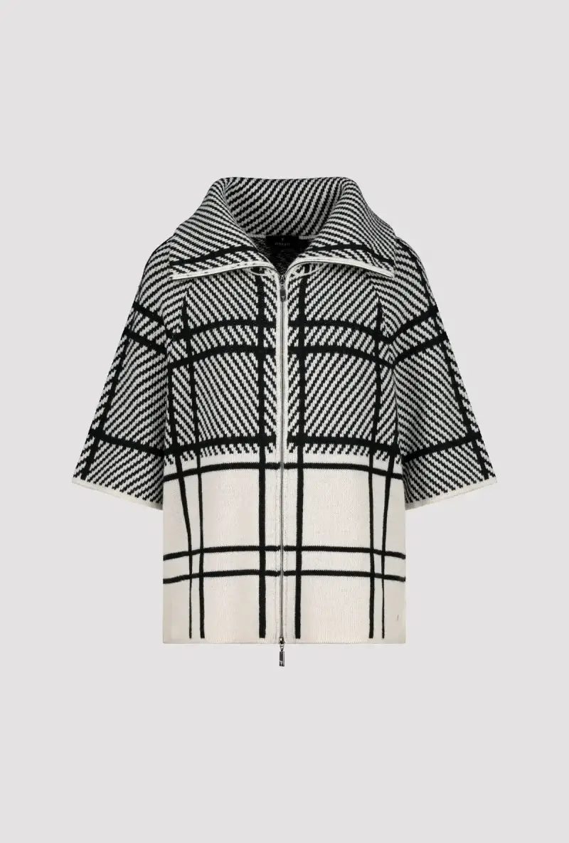 Monari Strickcape Karo Schlussverkauf