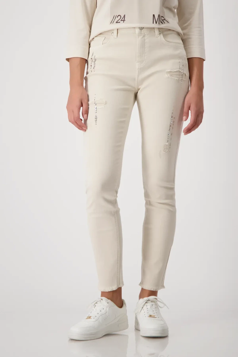 Monari Destroyed Jeans mit Strass Meist gekauft