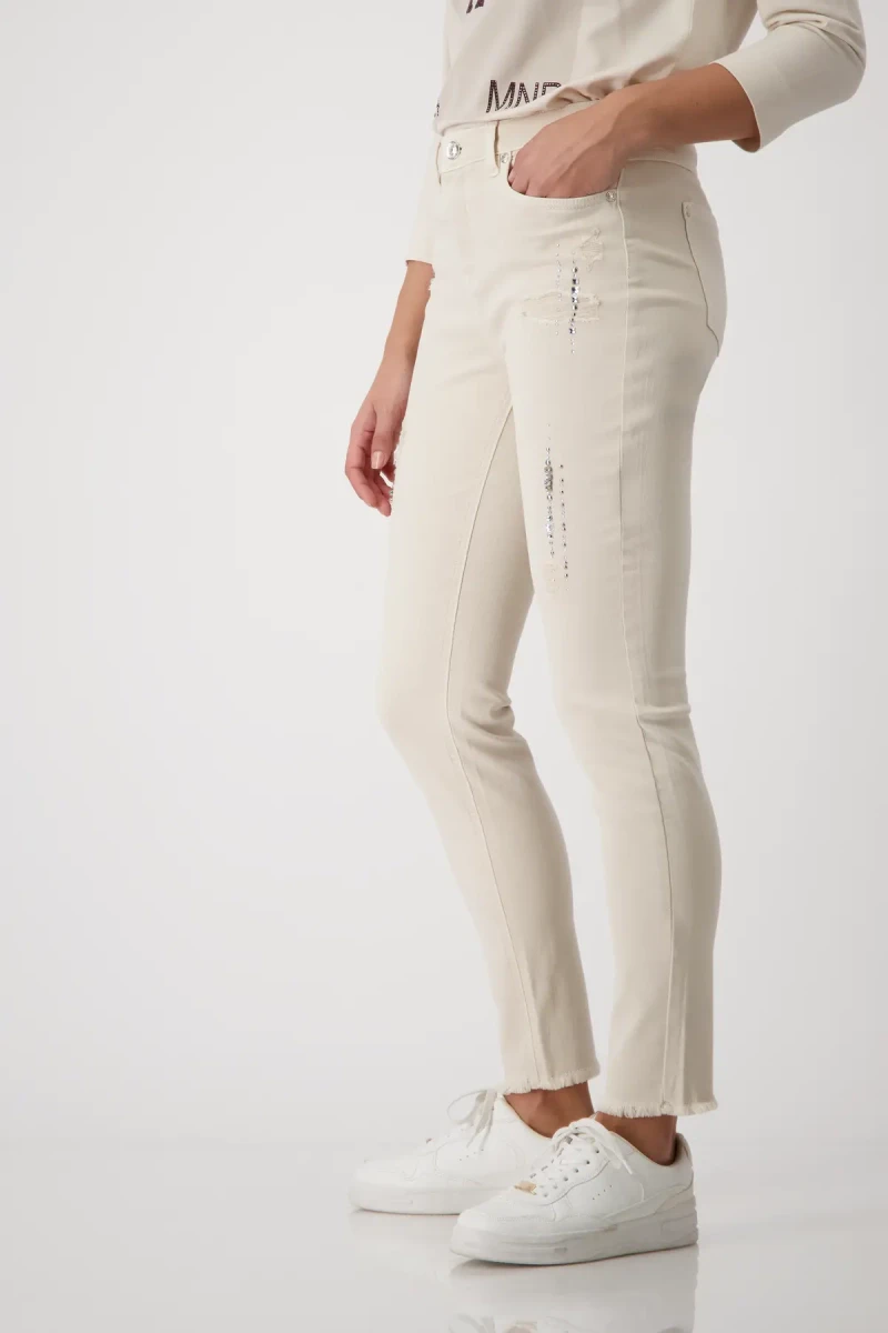 Monari Destroyed Jeans mit Strass Meist gekauft