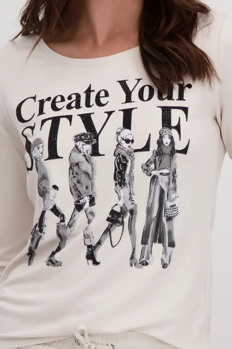 Monari Shirt mit Frauen Zeichnung Fabrikpreis