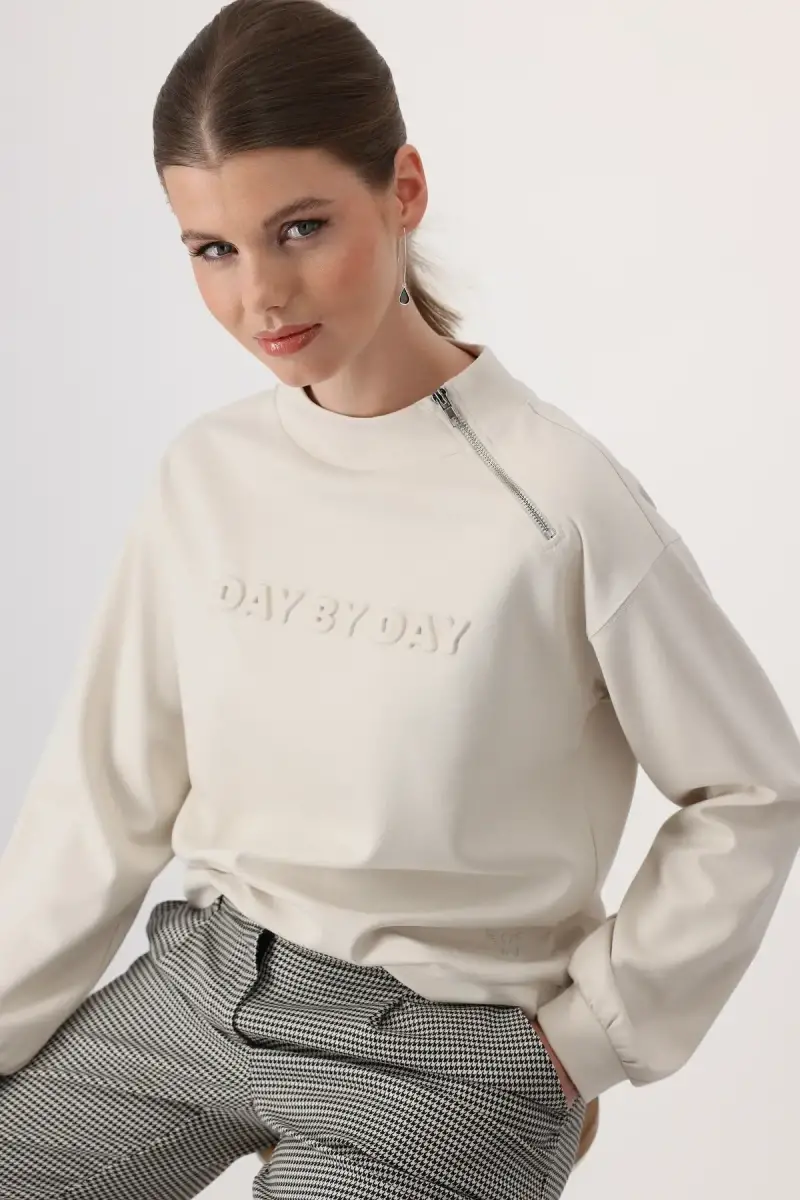 Monari Sweatshirt mit 3D Schrift Günstig kaufen