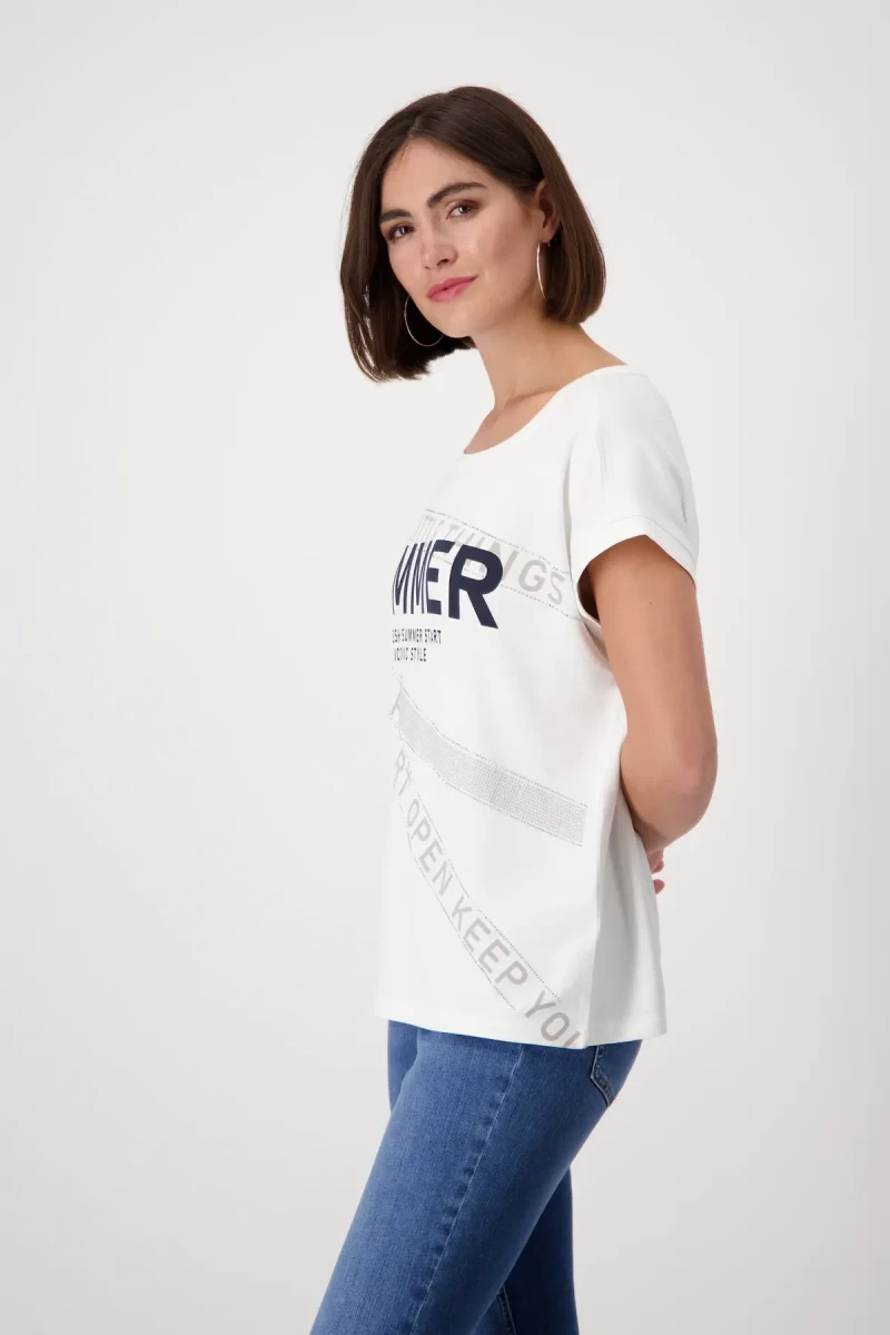 Monari Shirt mit Schrift Großer Ausverkauf