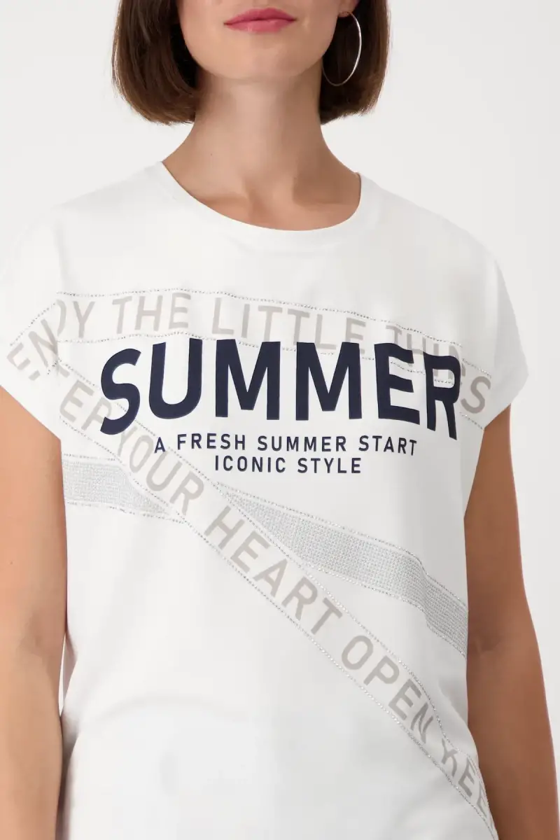 Monari Shirt mit Schrift Großer Ausverkauf