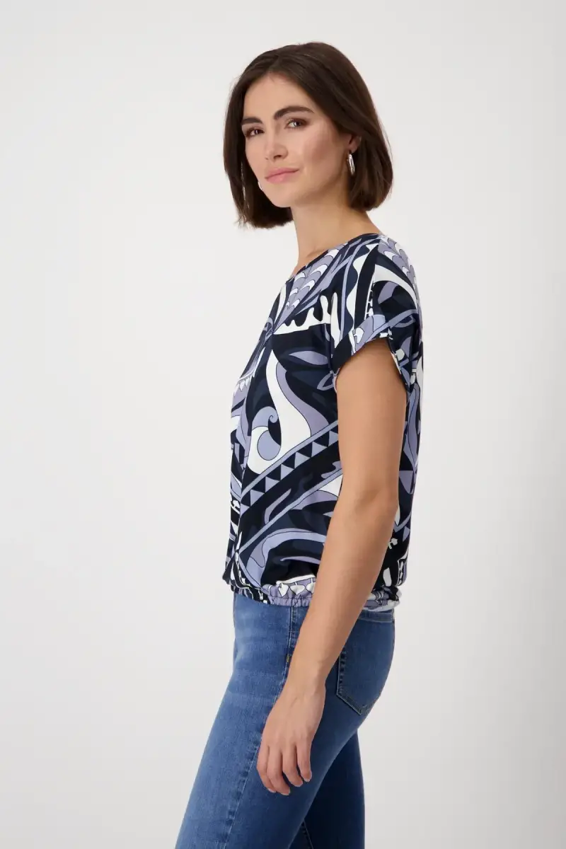 Monari T-Shirt mit Ornamentmuster Begrenztes Angebot
