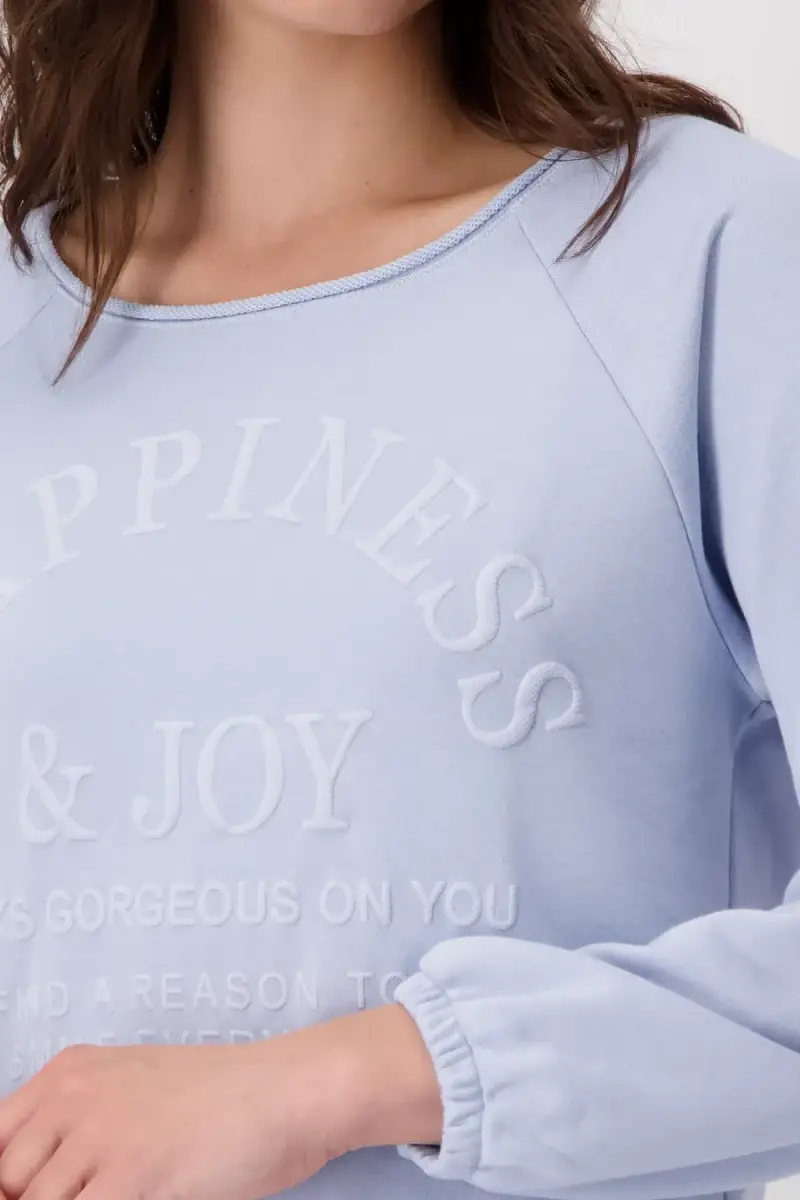 Monari Sweatshirt mit toniger Schrift Exklusivangebot