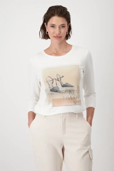 Monari Shirt mit High Heels Print Preisnachlass