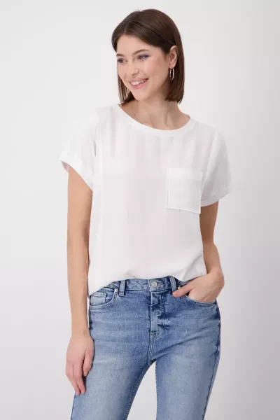 Monari T-Shirt mit Blumen Print und Strass Valentinstagsangebot