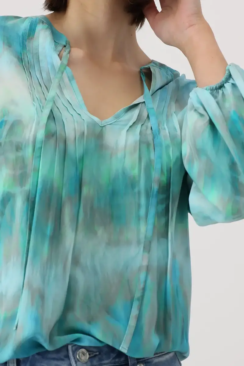 Monari Luftige Bluse mit Batikmuster Räumungsverkauf