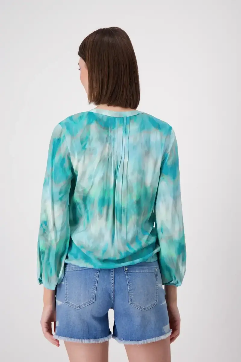 Monari Luftige Bluse mit Batikmuster Räumungsverkauf