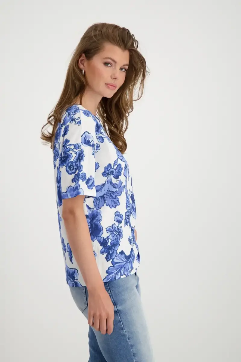 Monari T Shirt mit Blumen Bis zu 50% Rabatt