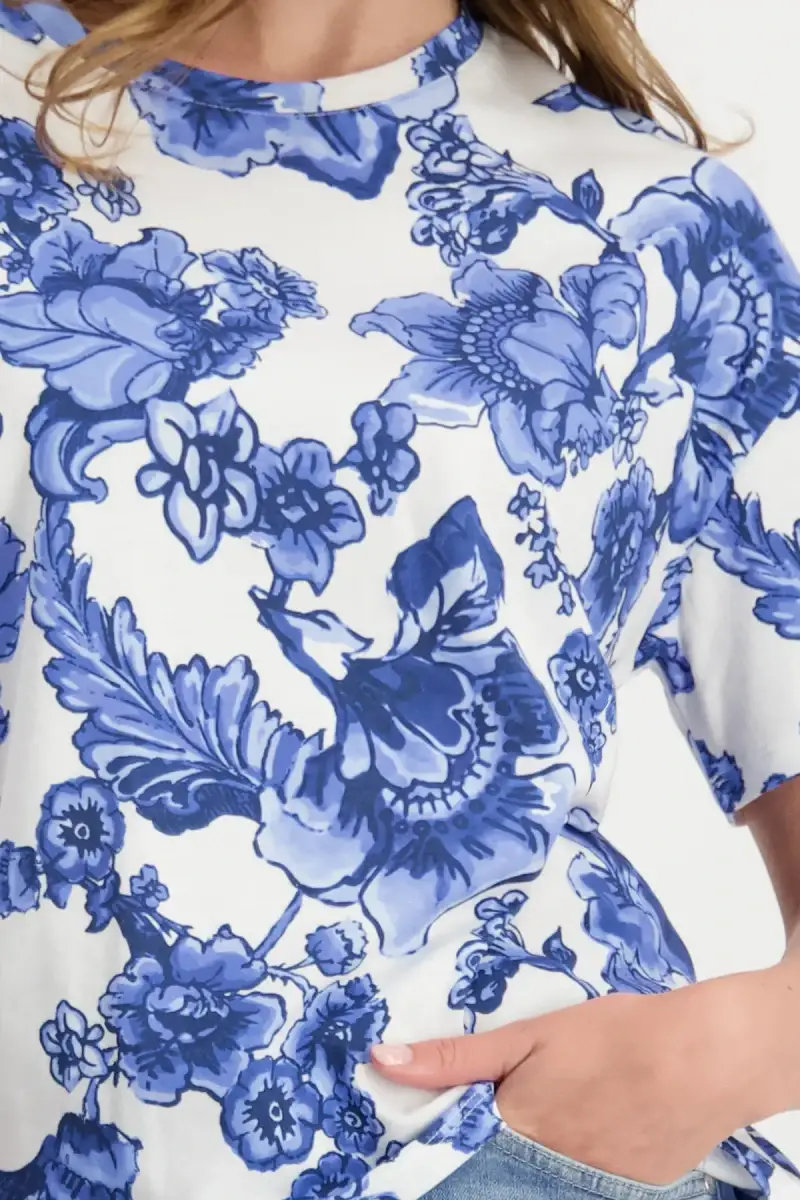 Monari T Shirt mit Blumen Bis zu 50% Rabatt