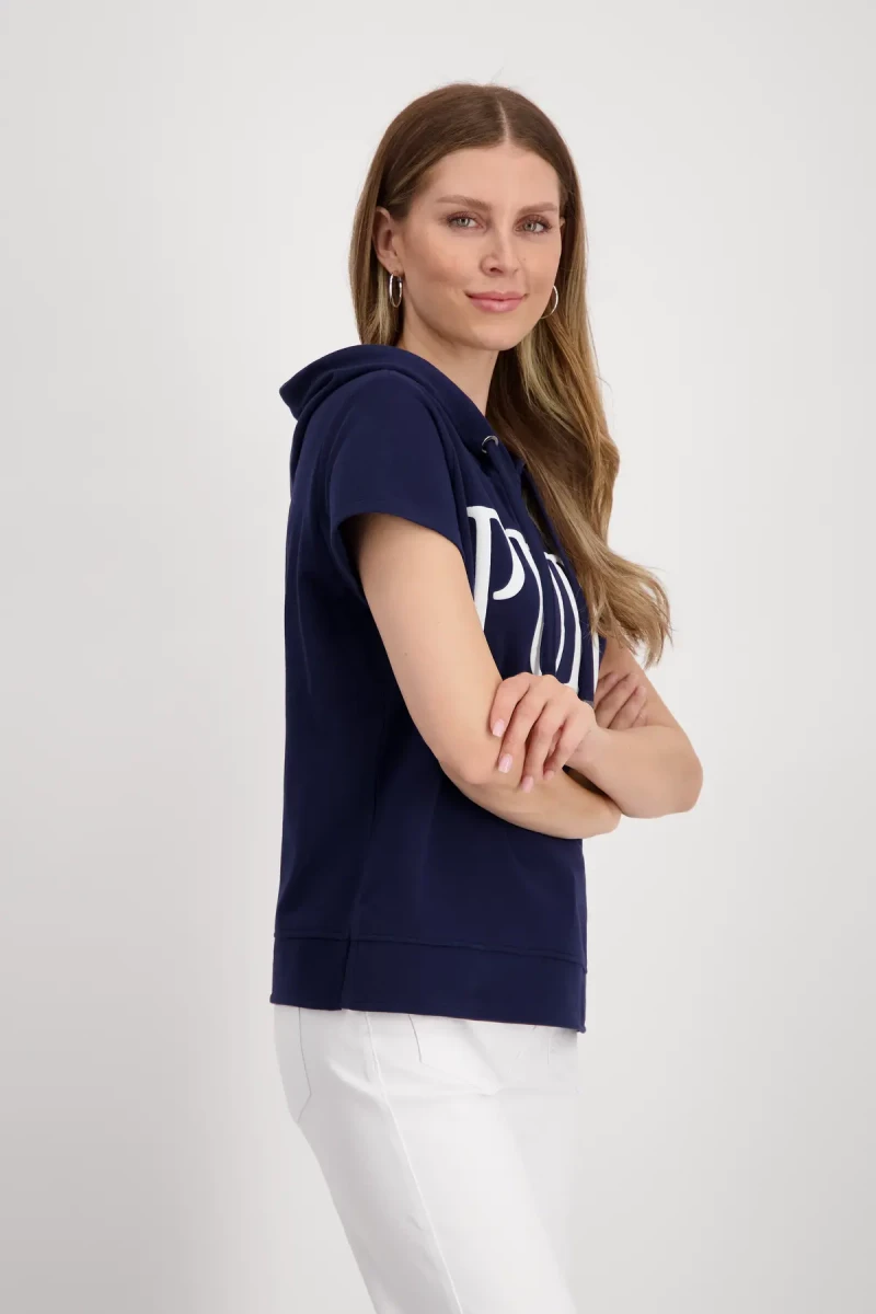 Monari Sweatshirt mit 3D Schrift Nur für heute