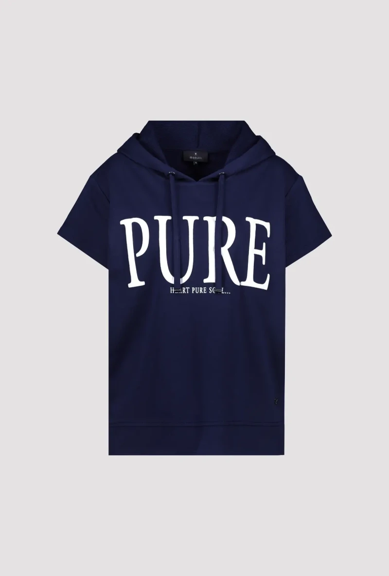 Monari Sweatshirt mit 3D Schrift Nur für heute