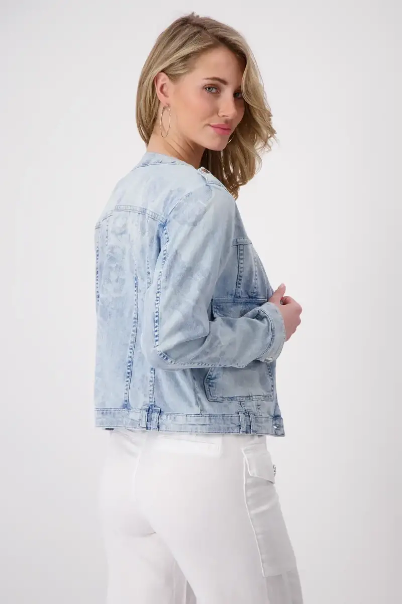 Monari Jeansjacke mit Blumenmuster Nur noch ein Tag übrig