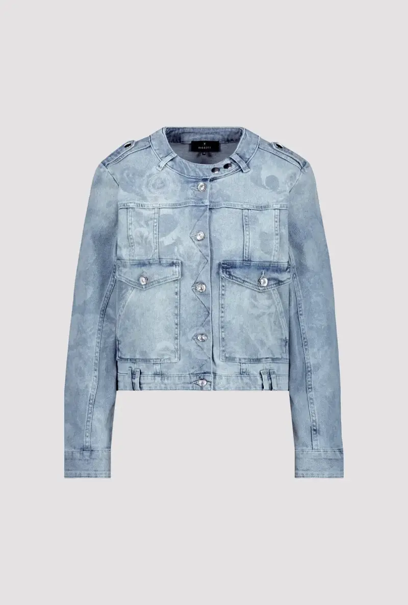 Monari Jeansjacke mit Blumenmuster Nur noch ein Tag übrig
