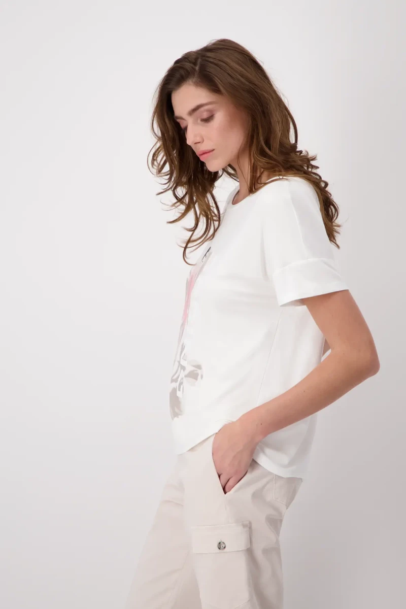 Monari T-Shirt mit Frauen Zeichnung 2025