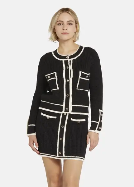﻿Nicowa Oversized cardigan - IDOWIA in BLACKarticle number NC8A22104019E-002 Kostenloser Versand