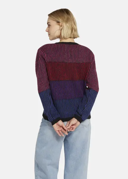 Nicowa Striped Cardigan SINOWA in BLACK MULTICOLORarticle number NC8A22101019E-002 Fabrikpreis