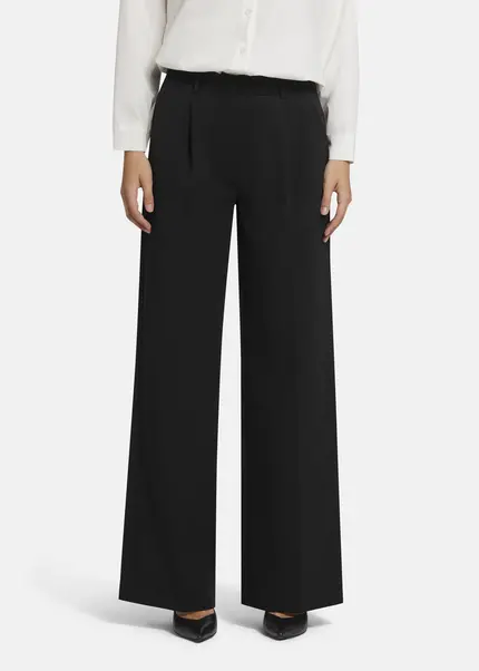 Nicowa Wide Leg Twill Pants - VINIWIA in BLACKarticle number NC9A24003019E-002 Sonderangebot