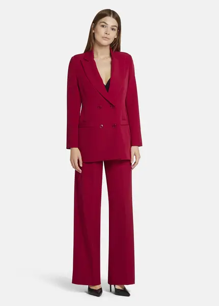 Nicowa Wide Leg Twill Pants - VINIWIA in REDarticle number NC9A24002014E-014 Rabatt
