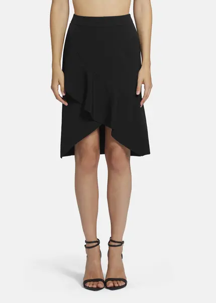 Nicowa Twill Ruffle Skirt - LOWIANA in BLACKarticle number NC9A24004019E-002 Günstig kaufen