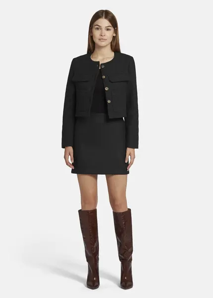 Nicowa Wool Mini Skirt - LANINO in ANTHRACITEarticle number NC9A24016038E-007 Versandkostenfrei