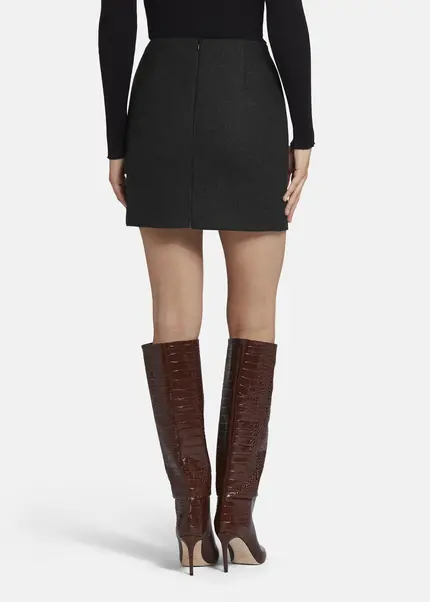 Nicowa Wool Mini Skirt - LANINO in ANTHRACITEarticle number NC9A24016038E-007 Versandkostenfrei