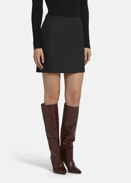Nicowa Wool Mini Skirt - LANINO in ANTHRACITEarticle number NC9A24016038E-007 Versandkostenfrei