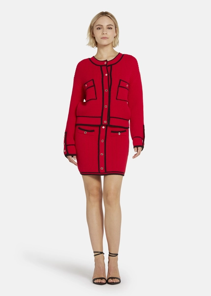 Nicowa Oversized cardigan - IDOWIA in REDarticle number NC8A22104014E-014 Großer Ausverkauf