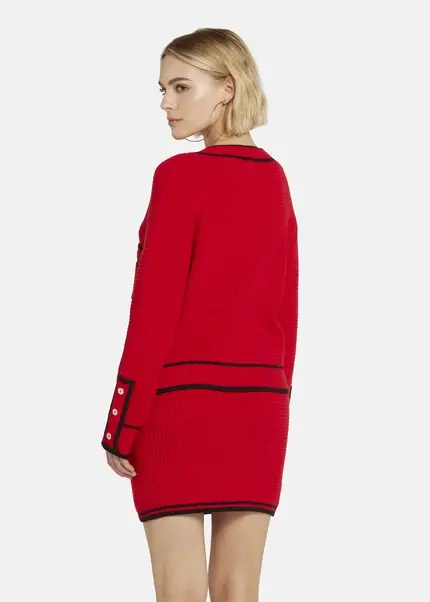 Nicowa Oversized cardigan - IDOWIA in REDarticle number NC8A22104014E-014 Großer Ausverkauf