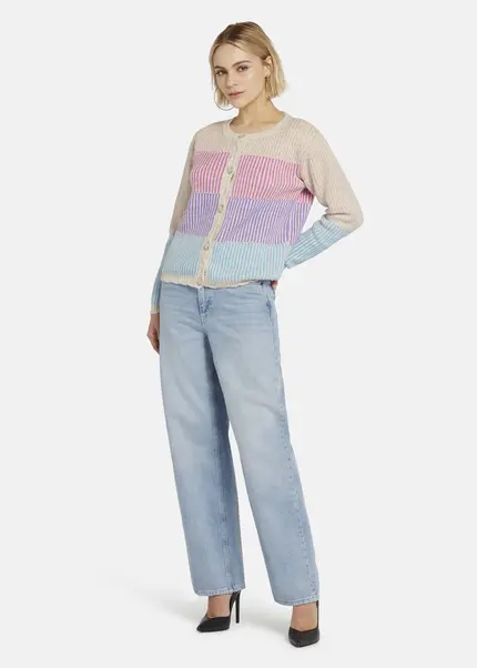 Nicowa Striped Cardigan SINOWA in CREAM MULTICOLORarticle number NC8A22101012E-072 Flash Sale