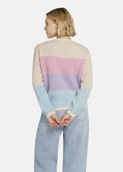 Nicowa Striped Cardigan SINOWA in CREAM MULTICOLORarticle number NC8A22101012E-072 Flash Sale