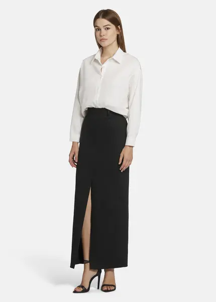 Nicowa Maxi twill skirt TRENALA in BLACKarticle number NC9A22401019E-002 Online Shopping