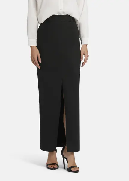 Nicowa Maxi twill skirt TRENALA in BLACKarticle number NC9A22401019E-002 Online Shopping