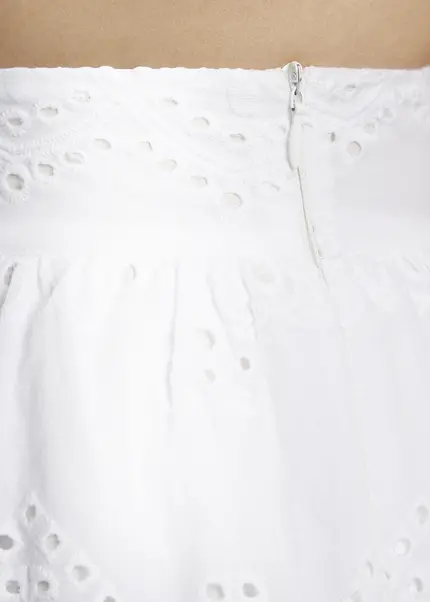Nicowa Embroidered ruffle skirt - RALICINO in WHITEarticle number NC9A12601011E-004 Black Friday
