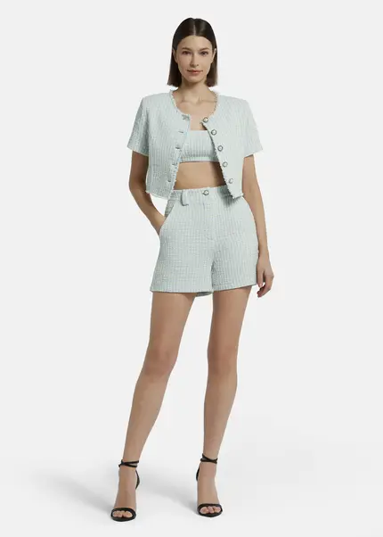 Nicowa Casual Bouclé shorts - PALOWI in LIGHT BLUEarticle number NC9A12604025E-025 Weihnachtsangebot
