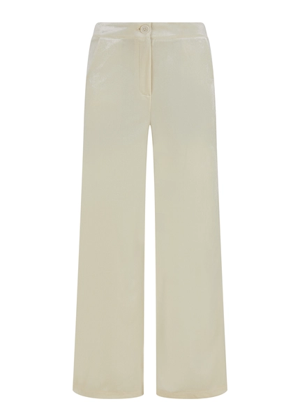 Nicowa Loose trousers made of lamé velvet RIMBIO in OFFWHITE LAMÉarticle number NC8A22508021E-072 Vatertagsangebot