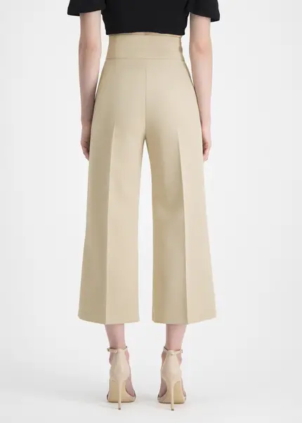 Nicowa Twill culottes with creases – CORADUE in BEIGEarticle number NC7A12016011E-138 Lagerräumung