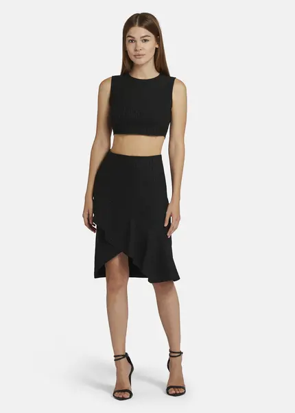 Nicowa Cropped Pinstripe Twill Top - LOWICA in BLACK PINSTRIPEarticle number NC9A24007019E-002 Blitzangebot