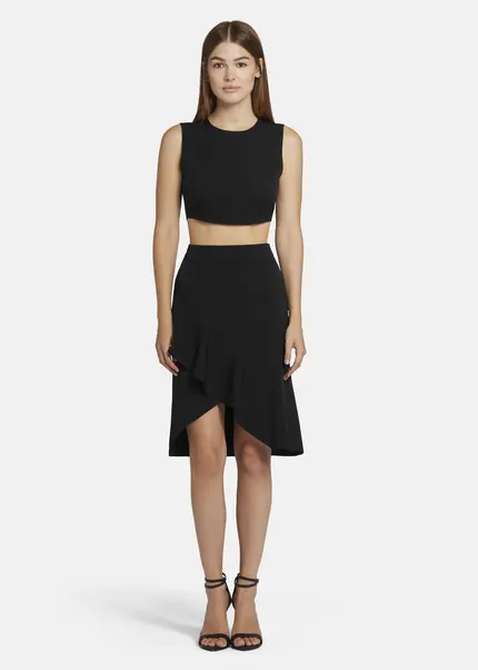 Nicowa Cropped Twill Top - LOWICA in BLACKarticle number NC9A24006019E-002 Große Rabatte