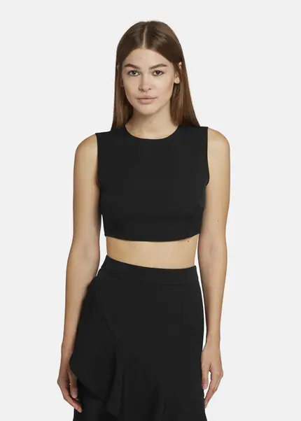 Nicowa Cropped Twill Top - LOWICA in BLACKarticle number NC9A24006019E-002 Große Rabatte