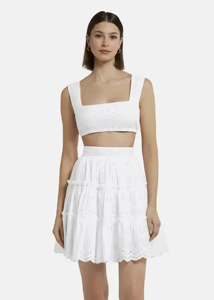 Nicowa Embroidered bustier - GALINAWA in WHITEarticle number NC9A12602011E-004 Saisonale Angebote