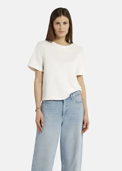 Nicowa T-shirt with shoulder pads - DILAWIA in WHITEarticle number NC9A12403011E-004 Tägliche Deals