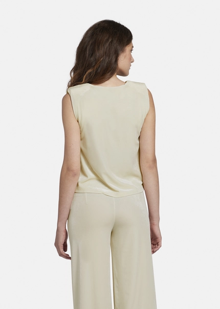 Nicowa Lamé velvet top with shoulder pads VELLIO in OFFWHITE LAMÉarticle number NC8A22507021E-072 Riesige Ersparnisse