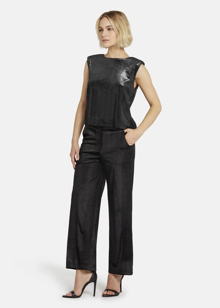 Nicowa Lamé velvet top with shoulder pads VELLIO in BLACK LAMÉarticle number NC8A22507019E-002 VIP-Rabatte