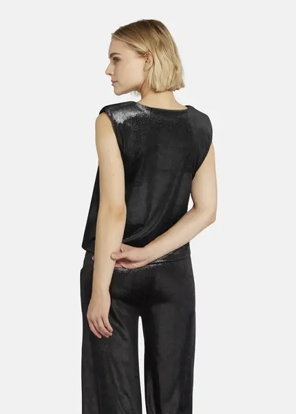 Nicowa Lamé velvet top with shoulder pads VELLIO in BLACK LAMÉarticle number NC8A22507019E-002 VIP-Rabatte