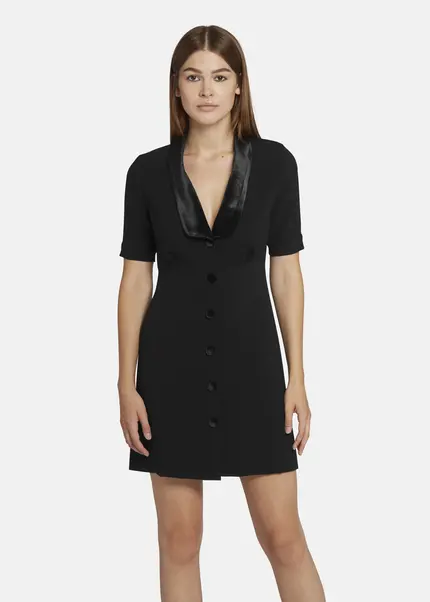 Nicowa Mini dress with lapel collar - AWINALA in BLACKarticle number NC9A22903019E-002 Wochenangebot
